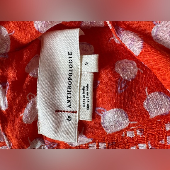 ANTHROPOLOGIE Orange Daisie Midi Skirt & Tank Top Set Size S - Picture 8 of 12